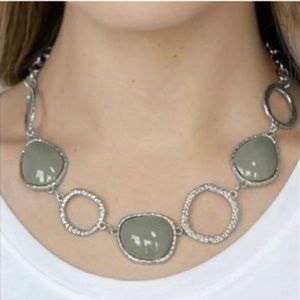 Paparazzi Haute Heirloom Gray & Silver Necklace with adjustable length